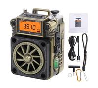 Decumeby Full Band Finger Radio, Smart Remote Control FM AM SW Wideband Rechargeable Multifunctional BT Speaker with 360 Degree Rotating AM Antenna, for Global Use