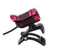 Decumeby USB 2.0 0. Pixels HD Webcam with Rotating Stand for PC,Laptop Video Calling, Built-in Microphone (Red)