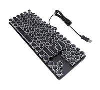 Decumeby Wired Gaming Keyboard, Water Resist 87 Key Backlit Keyboard, USB Blue Switch Mechanical for Business and Home (Black)