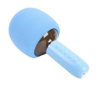 Decumeby Wireless Bluetooth Karaoke Microphone, Portable Handheld Mic, 5 Sound Effects Kid Microphone with RGB Lights Gifts for Boys Girls (Blue)