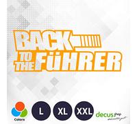 Decus BACK TO THE FüHRER L 1563 (13x5cm) // Sticker OEM JDM Style Vinyl Transfer (orange)