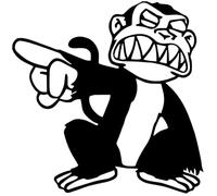 Decus Evil Monkey Family Guy L 0225 (black) // Sticker OEM JDM Style Vinyl Transfer