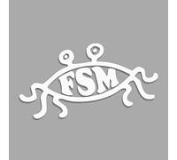 Decus Flying Spaghetti Monster Flying Spaghetti Monster - Fsm L 0137 (white matt) // Sticker OEM JDM Style Vinyl Transfer