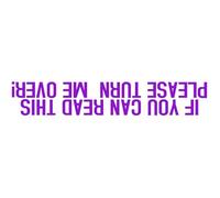 Decus IF YOU CAN READ THIS PLEASE TURM ME OVER L 1128 (violet) // Sticker OEM JDM Style Vinyl Transfer