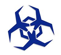 Decus Malware Biohazard L 0191 (blue) // Sticker OEM JDM Style Vinyl Transfer