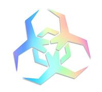 Decus Malware Biohazard L 0191 (oil slick) // Sticker OEM JDM Style Vinyl Transfer