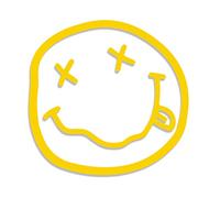 Decus Nirvana Smiley Face Grunge Kurt Cobain XL 0166 (yellow) // Sticker OEM JDM Style Vinyl Transfer