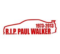 Decus R.I.P. Paul Walker L 0111 (red) // Sticker OEM JDM Style Vinyl Transfer