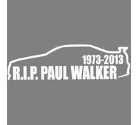 Decus R.I.P. Paul Walker L 0111 (white matt) // Sticker OEM JDM Style Vinyl Transfer