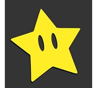 Decus Super Mario Star L 0144 (neon yellow) // Sticker OEM JDM Style Vinyl Transfer