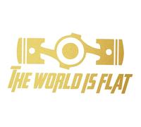 Decus The World Is Flat L 0119 (gold) // Sticker OEM JDM Style Vinyl Transfer