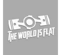 Decus The World Is Flat L 0119 (white matt) // Sticker OEM JDM Style Vinyl Transfer