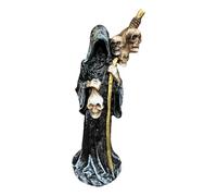 DECUT GRIM MEAPER - Dull Reaper Figure Desktop | Spooky Halloween Grimm Reaperr Statues For Home, Living Room And Workplace | Gothic Skeleton Decorative Collectible For Office And Display S
