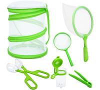 DECYOOL 7 Piece Insect Catcher Kit, Complete Explorer Set with Storage Box, Outdoor Butterfly Catching for Nature Exploration Camping Adventure