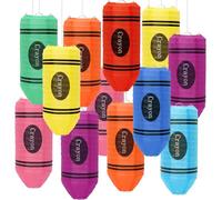 DECYOOL 8-Pack Crayon Paper Lanterns for Classroom Colorful Back to School Hanging Decorations for Bulletin Boards Art Ceiling Wall First Day of School Graduation Teacher’s Day Parties Favor