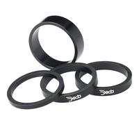 Deda 1 1/8 Inch Alloy Bicycle Cycle Headset Spacers Black - Pack Of 10 - 10 MM