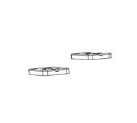 Deda Elementi Jet Two Upper Plate Including Bolts, Pack of 2 Plates, Black