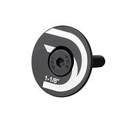 Deda Elementi Unisex's Flat Top Cap & Bolt, Black, 1 1/8"