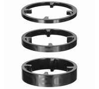 Deda HSS 46 Alloy Bicycle Headset Spacers Black - Pack Of 3 - 3 / 5 / 10 MM
