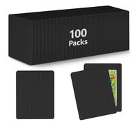DEDC 100 Packs Trading Card Shipping Protectors Black, Card Protector Shipping for Top Loaders, Soft Card Sleeves and Semi-Rigid Card Holder, Trading Card Shipping Supplies, Card Grading Essential