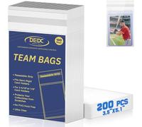 DEDC 200Pcs Team Set Bags Resealable Card Holder for Semi Rigid Card Sleeves Team Bags for Trading Cards Card Grading Fits Semi Rigid Sleeves