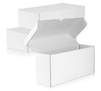 DEDC 3Pcs 11.8-Inch Semi-Rigid card holder Storage Box, trading card storage box, wooden cardboard card storage box