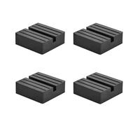 DEDC 4PCS Square Jack Stand Pad for Toe Jack Axle Stands, Rubber Slotted Frame Rail Protector, Pinch Welds Protector 2.95x2.95x0.98inch