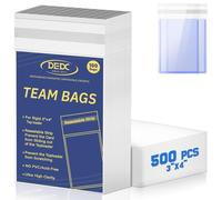 DEDC 500 Pcs Card Sleeves Team Bags for Trading Cards，Team Bag Fit 3x4 Top Loaders for Trading Card Shipping Sports Graded Card Sleeves Protector