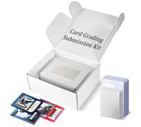 DEDC Card Grading Submission Kit Card Grading Shipping Mailing Box for PSA, CGC, SGC Trading Card 25 Semi Rigid Card Holders 50 Card Sleeves 1 Shipping Label + 1 Wiping Cloth (1-Set- Universal)