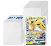 DEDC Jumbo Card Sleeves, Jumbo Card Top Loader Extra Thick Double-Sided 10wire, Size L:5.4x7.5 Inch, Card Sleeves for Oversized TCG Trading Cards (200 pcs)