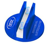 DEDC Universal Aluminum Grooved Magnetic Jack Pad Blue 1 Pc, Jacking Puck Pinch Weld Frame Rail Adapter, Jack Accessories for Mechanics