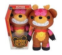 Deddy Bears Blitzer Soft Toy 30cm Coffin Box, Plush Idea Spooky Collectable - 30cm X 12.8cm Pink X 1