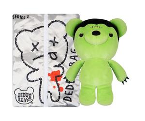 Deddy Bears - Frankenbear Soft Toy In Body Bag Plush Certificate Halloween, Birthdays, Spooky Cuddlies Gifts, Creepy Children's and Adults Collectables - 30cm Frankenbear