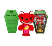 Deddy Bears Hank Hotpot Soft Toy 14cm Coffin Box, Plush Idea Spooky Collectable - 15cm X 8cm Red X 1
