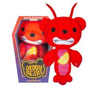 Deddy Bears Hank Hotpot Soft Toy 30cm Coffin Box, Plush Idea Spooky Collectable - 30cm X 12.8cm Red X 1