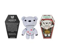 Deddy Bears Hexbear Soft Toy 14cm Coffin Box, Plush Idea Spooky Collectable - 15cm X 8cm Grey X 1