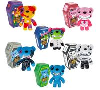 Deddy Bears Soft Toy Series 3 Complete Collection Pack Of 6 Coffin Box, Plush Idea Spooky Collectable - 15cm X 8cm