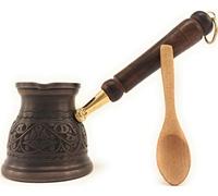 DEDE Copper - IST Series (Medium-9.6 fl.oz) Thickest Solid Copper Engraved Turkish Greek Arabic Coffee Pot, Stovetop Coffee Maker, Cezve, Jezve, Jazva, Jazzve, Ibrik, Briki (Antique)