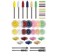 Dedeco Sunburst - Deluxe Assortment - 116 Piece Tool Set - 1/2 Inch Snap-On, 5/8 Inch & 7/8 Inch Discs, 2mm & 3mm Polishing Pins and Points in All Grit Textures Plus 5425, 5431, 7081 and 7083 Mandrels