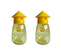 DEDEMCO 2 PCS Wasp Trap Catcher Honey Bee Trap,Outdoor Wasp Deterrent Killer Fly Trap,Non-Toxic Hanging Yellow Jacket Traps,20x10cm