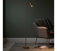 Ensora Lighting Derrick Reader Task Floor integrated LED light warm brass, Multi