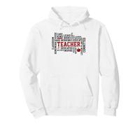Dedicated Teacher Word Cloud Educator Appreciation Pullover Hoodie