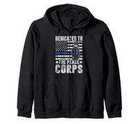 Dedicated to the Peace Corps Police Zip Hoodie