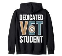 Dedicated Vet Student Veterinary School Zip Hoodie