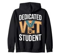 Dedicated Vet Student Veterinary School Zip Hoodie
