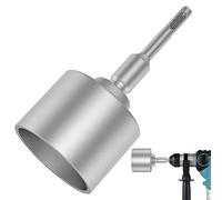 Dedjgoo 1 PCS Drill Bit Driver Durable Hammer Drill Rod Converter For Hammer Drill Grounding Rods A (Round handle 2.56 inches /65mm)