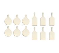 Dedjgoo 12Pcs Mini Wooden Cutting Boards with Handle Wooden Cutting Board Unfinished Planks for Home Kitchen Cooking Decor