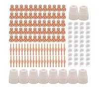 Dedjgoo 150Pcs PT-31 Extended Air Plasma Cutting Nozzle Extended Electrode Consumables Fit for CUT-40 CUT-50D CT-312