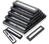 Dedjgoo 16 Piece Empty Pen Gift Box Cardboard Case Black Paper for Jewelry Pencil Ballpoint Fountain Pen Display