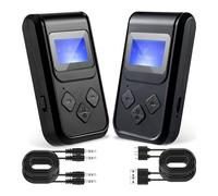 Dedjgoo 2 PCS 4 in 1 in Flight Bluetooth Transmitter Receiver Low Latency Wireless Bluetooth Audio Adapter for Car Stereo System,